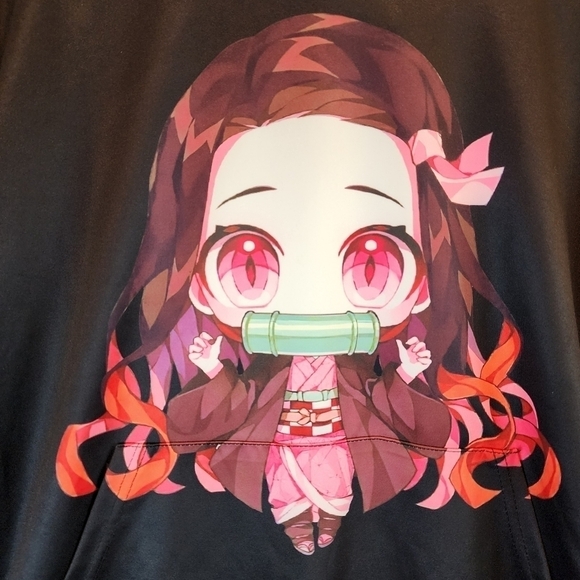 Demon Slayer Anime Nezuko Hoodie Pullover Sweatshirt Japanese Manga Sz Medium M - Picture 2 of 4